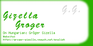 gizella groger business card
